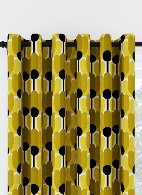 Orla Kiely Florida Yellow Eyelet Curtain Eyelet Curtain - image 1