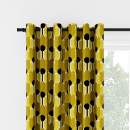 Orla Kiely Florida Yellow Eyelet Curtain Eyelet Curtain - thumbnail 2