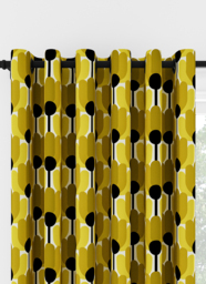 Orla Kiely Florida Yellow Eyelet Curtain Eyelet Curtain - thumbnail 1