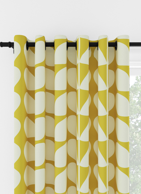 Orla Kiely Jumbo Solid Stem Yellow Eyelet Curtain Eyelet Curtain - image 1