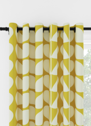 Orla Kiely Jumbo Solid Stem Yellow Eyelet Curtain Eyelet Curtain - thumbnail 1
