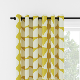 Orla Kiely Jumbo Solid Stem Yellow Eyelet Curtain Eyelet Curtain - thumbnail 2