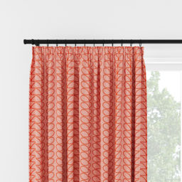 Orla Kiely Linear Stem Pink and Tomato Pencil Pleat Curtain Pencil Pleat Curtain - thumbnail 2