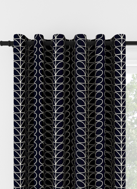 Orla Kiely Linear Stem Navy Whale Eyelet Curtain Eyelet Curtain - image 1