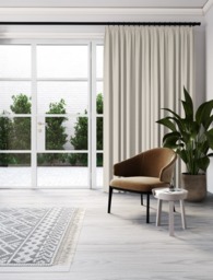 Kanbina Beige Pencil Pleat Curtain - thumbnail 2