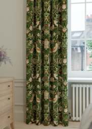 William Morris At Home Strawberry Thief Nettle Curtain