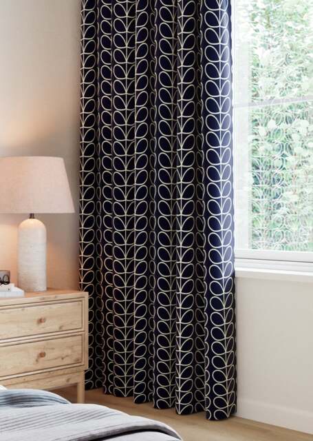 Orla Kiely Linear Stem Navy Whale Curtain - image 1