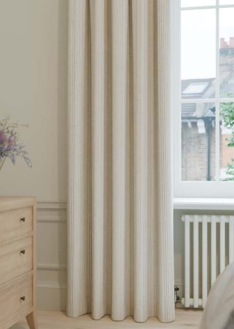 Chambray Woven Linear Stripe Curtain - image 1