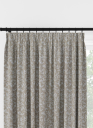 Laura Ashley Willow Leaf Chenille Natural Pencil Pleat Curtain Pencil Pleat Curtain - thumbnail 1