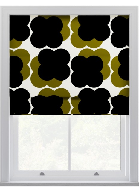 Orla Kiely Shadow Flower Seagrass & Navy Roman Blinds Roman Blind - image 1