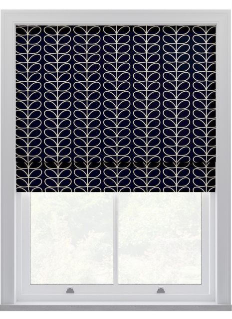 Orla Kiely Linear Stem Navy Whale Roman Blinds Roman Blind - image 1