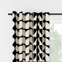 Orla Kiely Jumbo Solid Stem Black Eyelet Curtain Eyelet Curtain - thumbnail 2