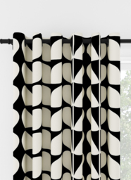 Orla Kiely Jumbo Solid Stem Black Eyelet Curtain Eyelet Curtain - thumbnail 1