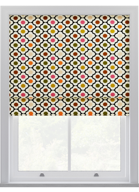 Orla Kiely Spot Flower Ditsy Red Multi Roman Blinds Roman Blind - image 1
