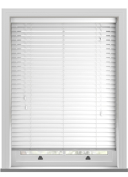 Premier Mississippi Glacier White Wooden Blind - thumbnail 1