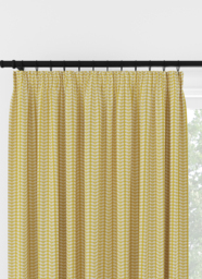 Orla Kiely Tiny Stem Yellow Pencil Pleat Curtain Pencil Pleat Curtain - thumbnail 1