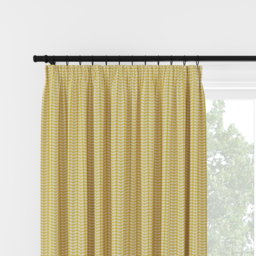 Orla Kiely Tiny Stem Yellow Pencil Pleat Curtain Pencil Pleat Curtain - thumbnail 2