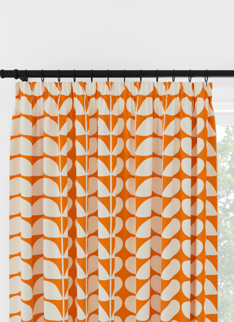 Orla Kiely Solid Stem Tomato Pencil Pleat Curtain Pencil Pleat Curtain - image 1