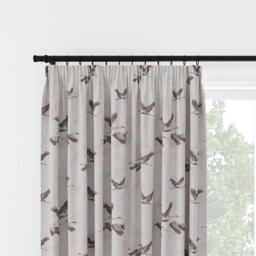 Laura Ashley Animalia Embroidered Pale Dove Grey Pencil Pleat Curtain Pencil Pleat Curtain - thumbnail 2