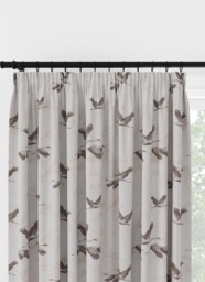 Laura Ashley Animalia Embroidered Pale Dove Grey Pencil Pleat Curtain Pencil Pleat Curtain - thumbnail 1