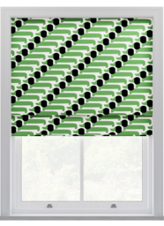 Orla Kiely Dog Show Green Roman Blinds Roman Blind - thumbnail 1