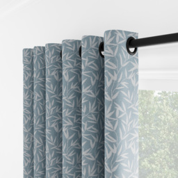 Laura Ashley Willow Leaf Chenille Pale Seaspray Eyelet Curtain Eyelet Curtain - thumbnail 2