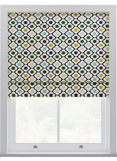 Orla Kiely Spot Flower Ditsy Blue Multi Roman Blinds Roman Blind - image 1