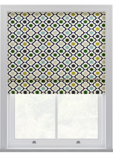 Orla Kiely Spot Flower Ditsy Blue Multi Roman Blinds Roman Blind - image 1