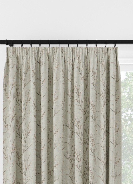 Laura Ashley Pussy Willow Embroidery Blush Pencil Pleat Curtain Pencil Pleat Curtain - image 1