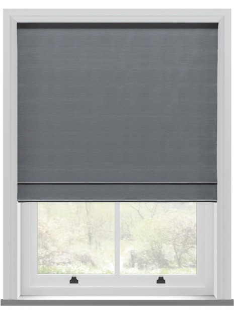 Koi Faux Silk Charcoal Roman Blind - image 1