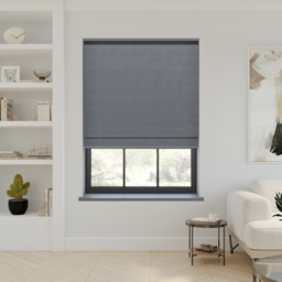 Koi Faux Silk Charcoal Roman Blind - thumbnail 2