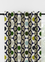Orla Kiely Spot Flower Blue Multi Eyelet Curtain Eyelet Curtain - thumbnail 1