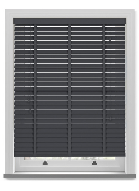 Deco Anthracite Tapes Wooden Blind - image 1