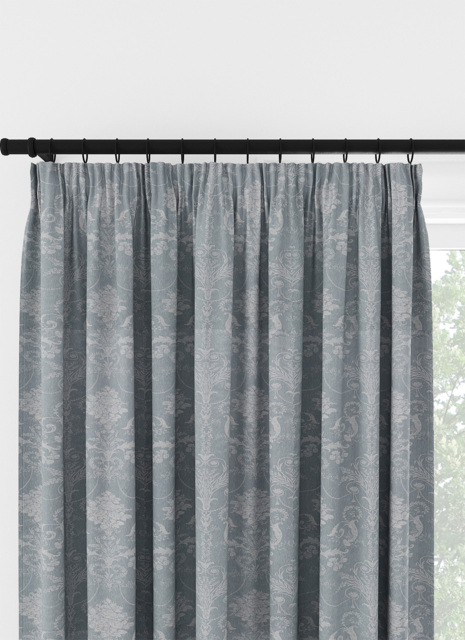 Laura Ashley Josette Woven Pale Seaspray Pencil Pleat Curtain Pencil Pleat Curtain - image 1