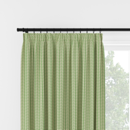 Orla Kiely Tiny Stem Green Pencil Pleat Curtain Pencil Pleat Curtain - thumbnail 2