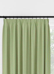 Orla Kiely Tiny Stem Green Pencil Pleat Curtain Pencil Pleat Curtain