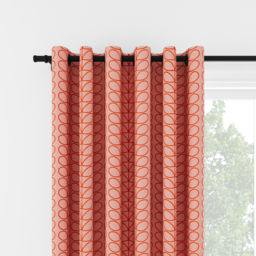 Orla Kiely Linear Stem Pink and Tomato Eyelet Curtain Eyelet Curtain - thumbnail 2