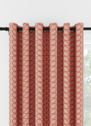 Orla Kiely Linear Stem Pink and Tomato Eyelet Curtain Eyelet Curtain - thumbnail 1