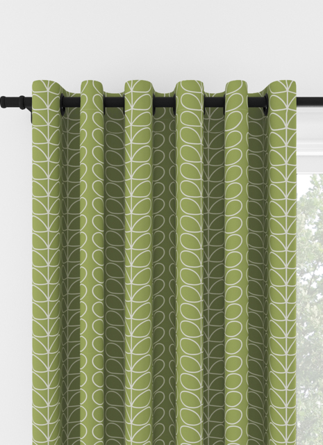 Orla Kiely Linear Stem Chalky Green Eyelet Curtain Eyelet Curtain - image 1