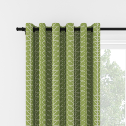 Orla Kiely Linear Stem Chalky Green Eyelet Curtain Eyelet Curtain - thumbnail 2