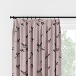 Laura Ashley Animalia Embroidered Blush Pencil Pleat Curtain Pencil Pleat Curtain - thumbnail 2