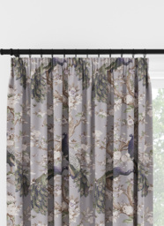 Laura Ashley Belvedere Velvet Pale Iris Pencil Pleat Curtain Pencil Pleat Curtain - thumbnail 1