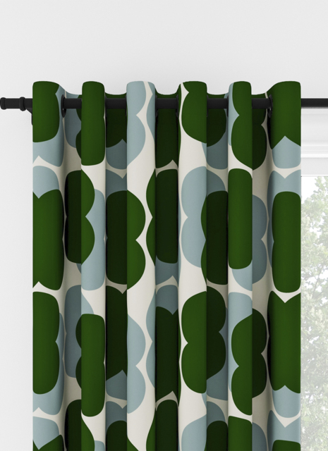 Orla Kiely Shadow Flower Jade & Duckegg Eyelet Curtain Eyelet Curtain - image 1