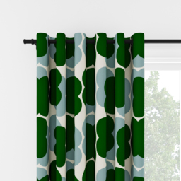 Orla Kiely Shadow Flower Jade & Duckegg Eyelet Curtain Eyelet Curtain - thumbnail 2