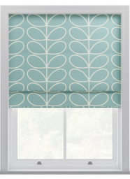 Orla Kiely Jumbo Linear Stem Aqua Roman Blinds Roman Blind - thumbnail 1