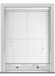 Gloss Pure Brilliant White Wooden Blind - thumbnail 1