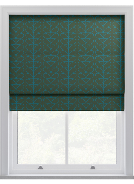 Orla Kiely Linear Stem Evergreen Roman Blinds Roman Blind - image 1