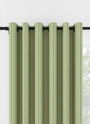 Orla Kiely Tiny Stem Green Eyelet Curtain Eyelet Curtain - thumbnail 1