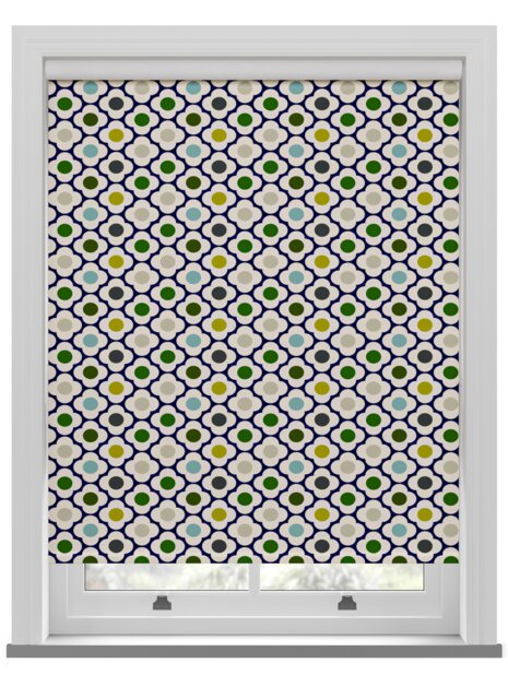 Orla Kiely Spot Flower Ditsy Blue Multi Roller Blind Roller Blind - image 1