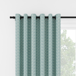 Orla Kiely Linear Stem Aqua Eyelet Curtain Eyelet Curtain - thumbnail 2